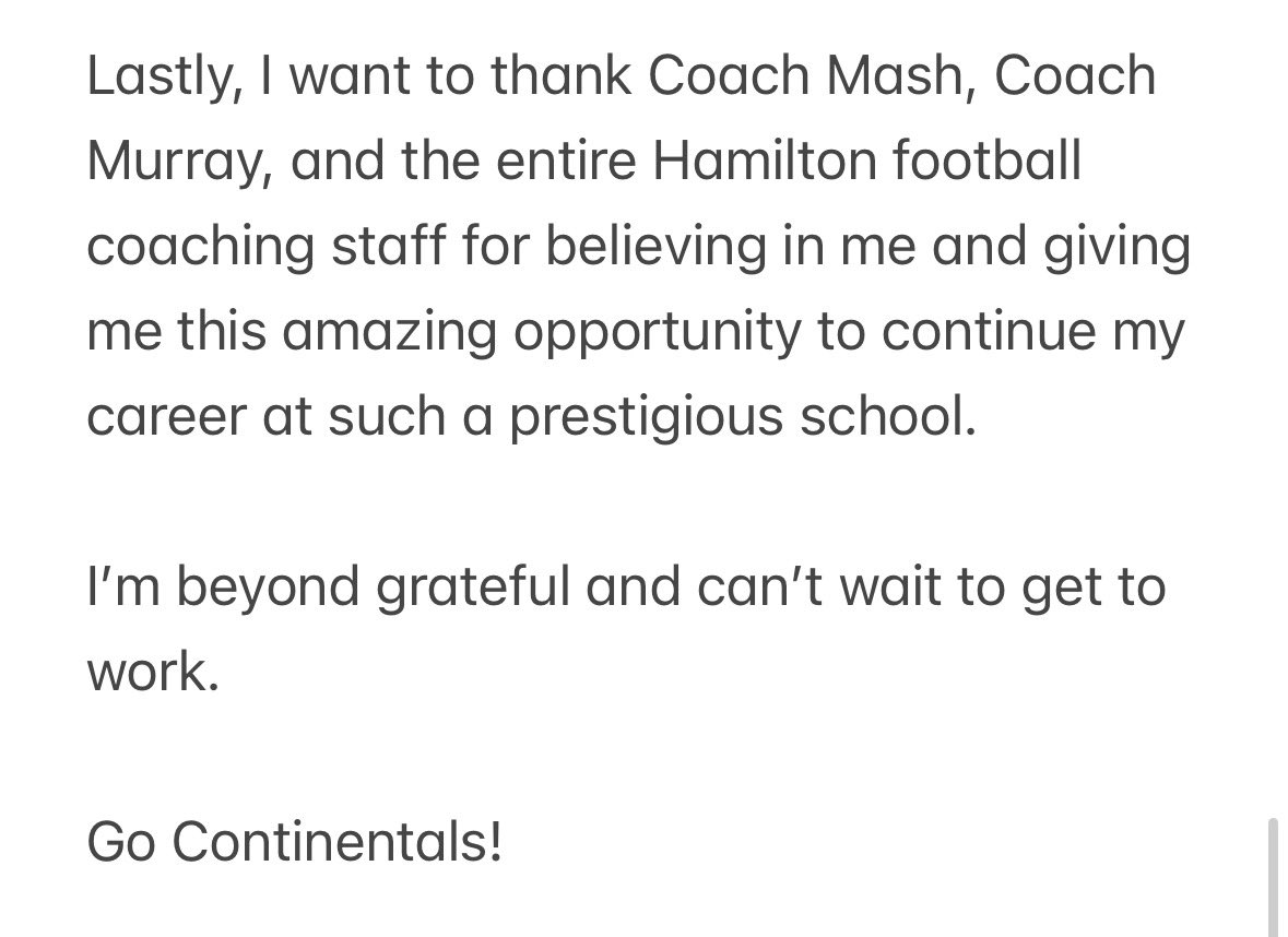Joe_Henry12's tweet photo. Hamilton College ‘30 @CoachMash2 @CoachDMurray3 @HamCollFootball https://t.co/H6XZU4Akfe