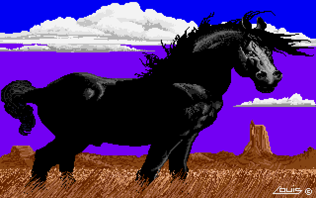 Here's a great Black Horse by Louis Johnson which is probably also dated in the late 1980ies.

amiga.lychesis.net/artists/LouisJ…

#Amiga #PixelArt