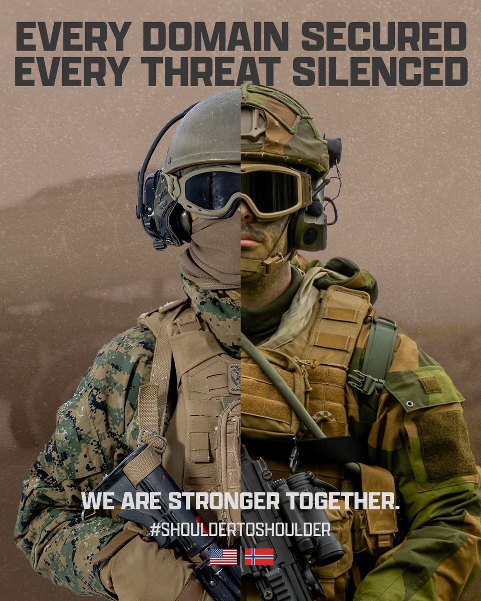 USMCFEA's tweet photo. High North. United front.
U.S. Marines train alongside Norway and NATO allies in preparation for exercises Cold Response 26.
Together we strengthen readiness, interoperability, and deterrence across the Arctic.
#ArcticSentry #CORE26 #StrongerTogether #ShouldertoShoulder https://t.co/UZW3CLiITJ