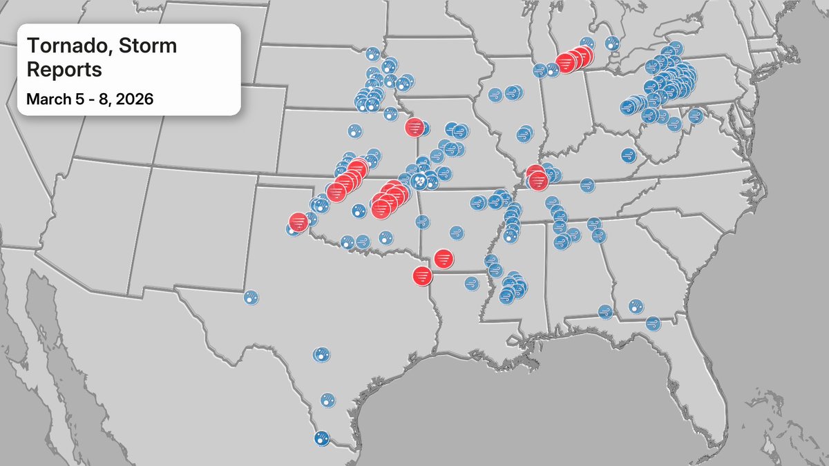 Updateshour's tweet photo. Severe Weather in the United States
In the U.S., a tornado outbreak has devastated the Heartland, killing at least eight people and causing widespread damage. The severe weather threat is now shifting eastward. https://t.co/q0vOdqvLOA