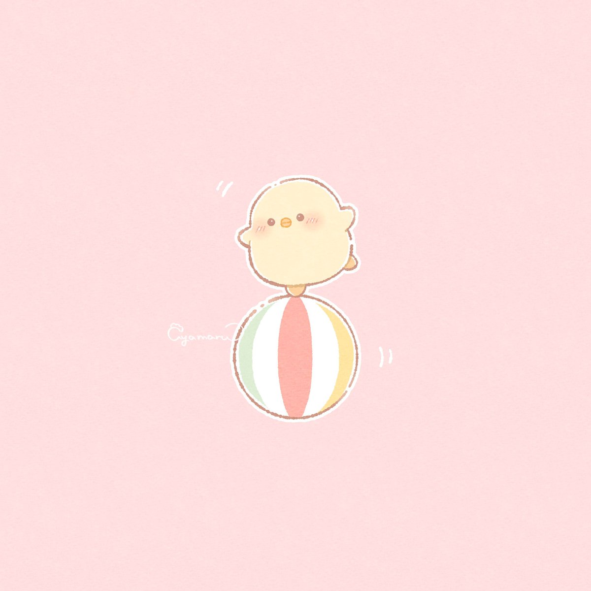 玉乗り𓈒𓂂𓏸

#まんまるぴよこ #ゆるいイラスト #illustration