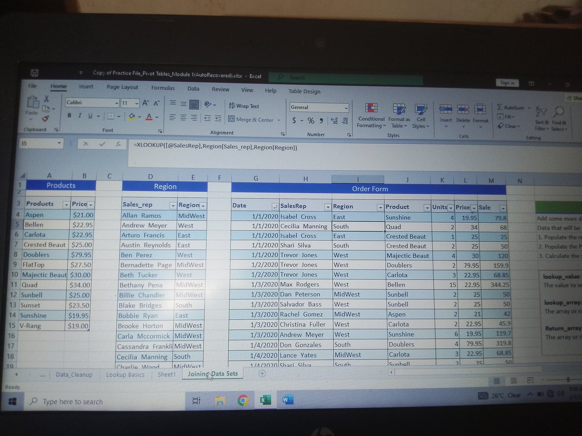 Yemisi215917's tweet photo. Today, I explored more on Excel, gained more insights on pivot tables, pivot charts and Xlookup https://t.co/x6L1uXdhPU