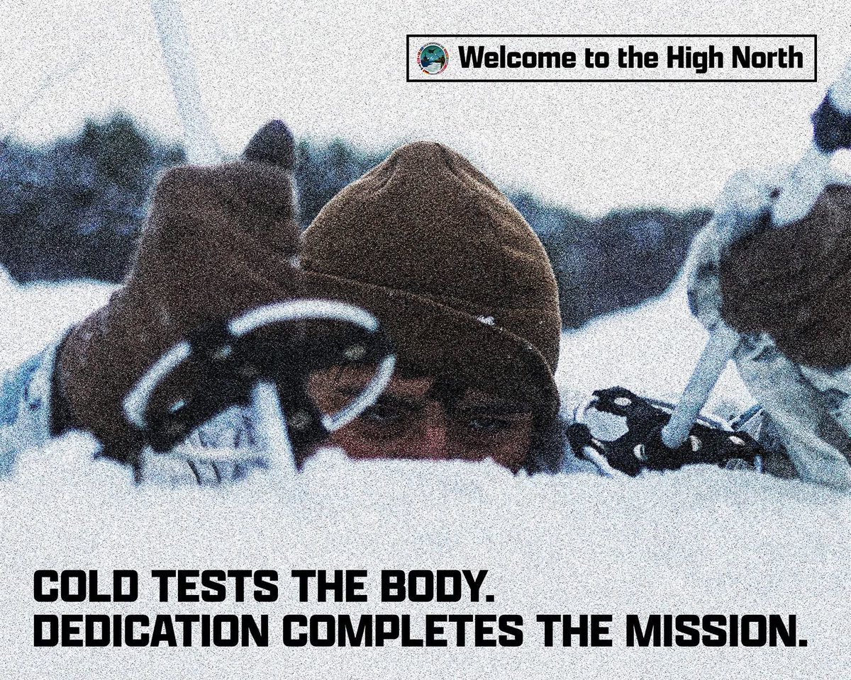 USMCFEA's tweet photo. Cold tests the body.
Dedication completes the mission.
U.S. Marines train in Norway's
Arctic environment ahead of exercise Cold Response 26.
Discipline, teamwork, and commitment ensure forces remain ready to fight alongside NATO allies in the High North.
#ArcticSentry #CORE26 https://t.co/lvAvFrlVcm