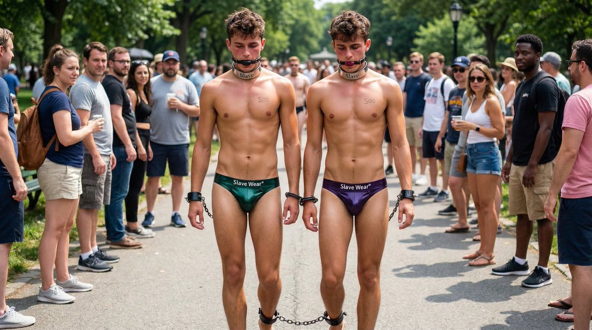 BrunoM_AI's tweet photo. Another walk in the park
#bdsm #AI #slave #slaveboy #bondage #slavery #collar #slavecollar #humilation #mouthgag https://t.co/i6IRclLVyi