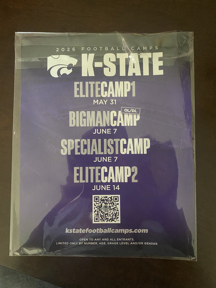 braywitcher19's tweet photo. Thanks for the mail/camp invites !
@spedbraet @KStateFB https://t.co/8blfLCRJFR