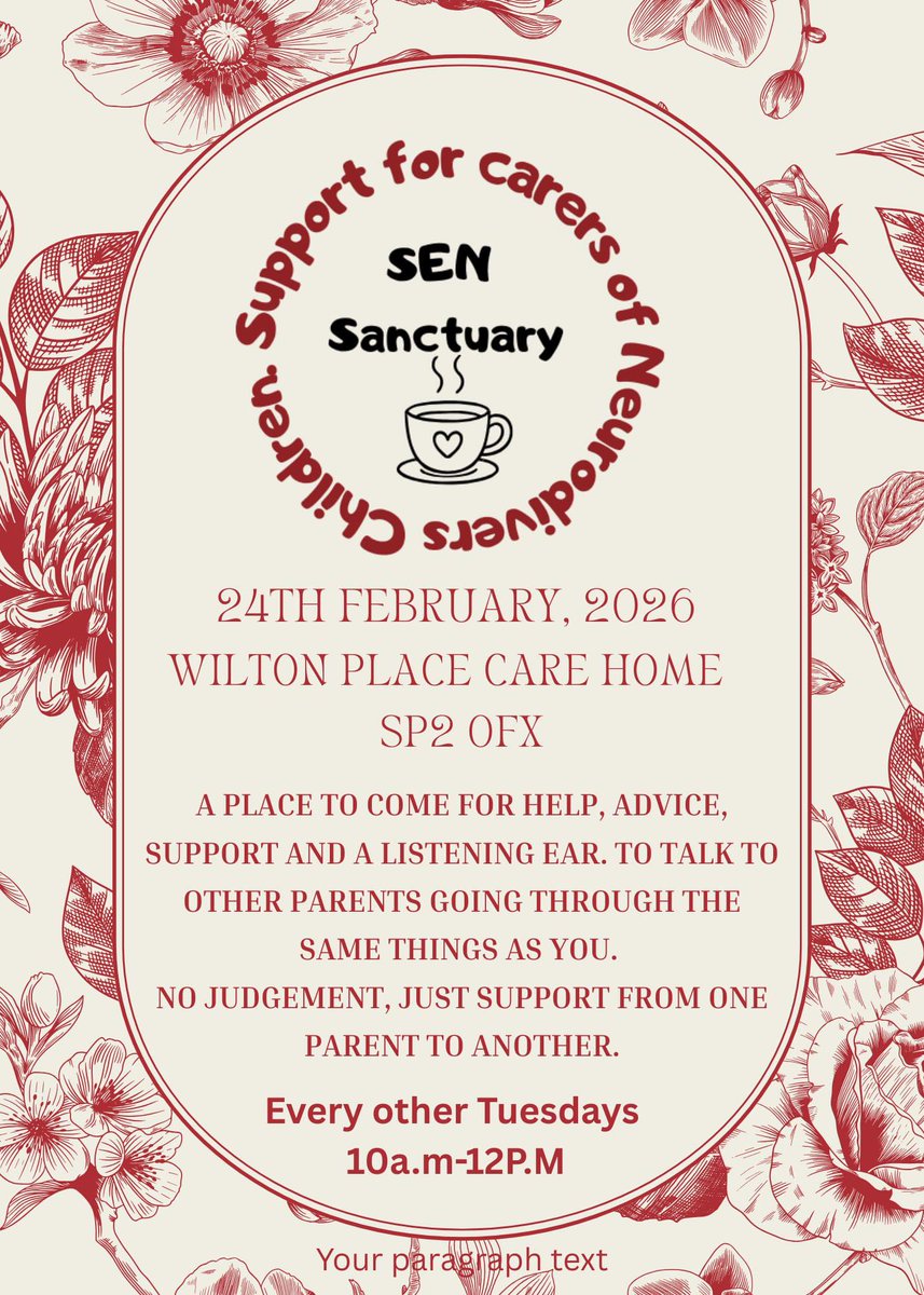 OdstockRadio's tweet image. Happening today at Wilton Place Care Home, Buckeridge Road,  Wilton SP2 0FX, 10am-12 noon.
@Barchester_care 
#salisbury #wilton #SENSupport