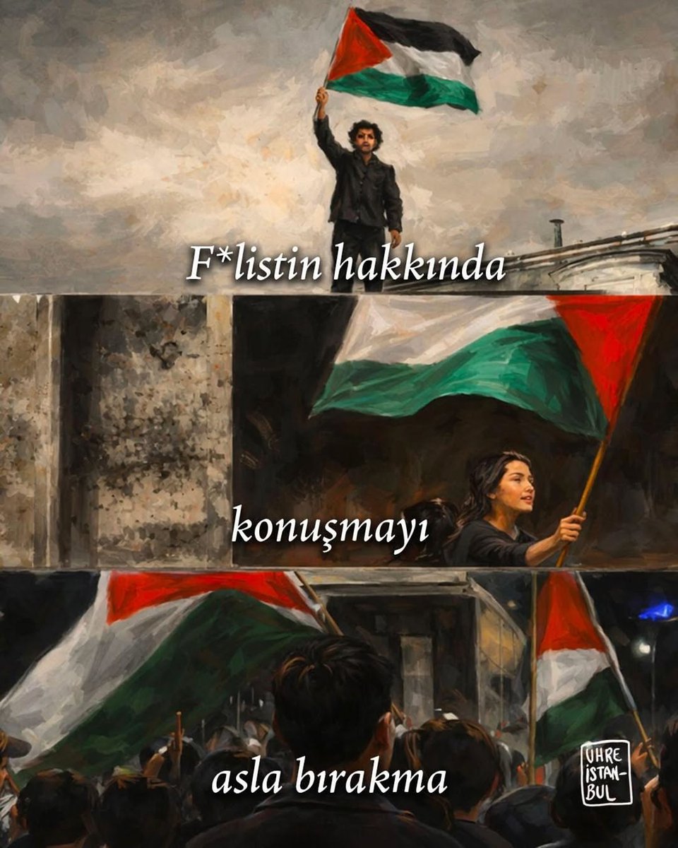 Filistin için konuşmayı asla bırakma. 
Filistin için boykotu asla bırakma. 
Filistin özgür olana kadar destek 🇵🇸🇵🇸🇵🇸🇵🇸