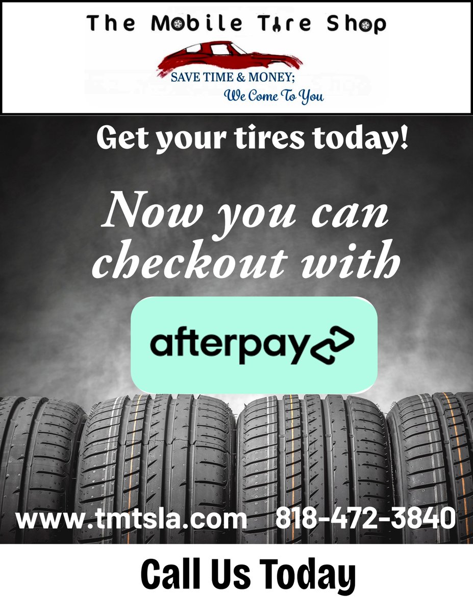 _MobileTireShop's tweet photo. The Mobile Tire Shop has been created to provide tire service at the convenience of the customer at the lowest price possible.

Our ability to come to you is what sets us apart.

Give us an opportunity to earn your business.

https://t.co/dPAk3A0rBV
818-472-3840 https://t.co/egDsyLuMBa