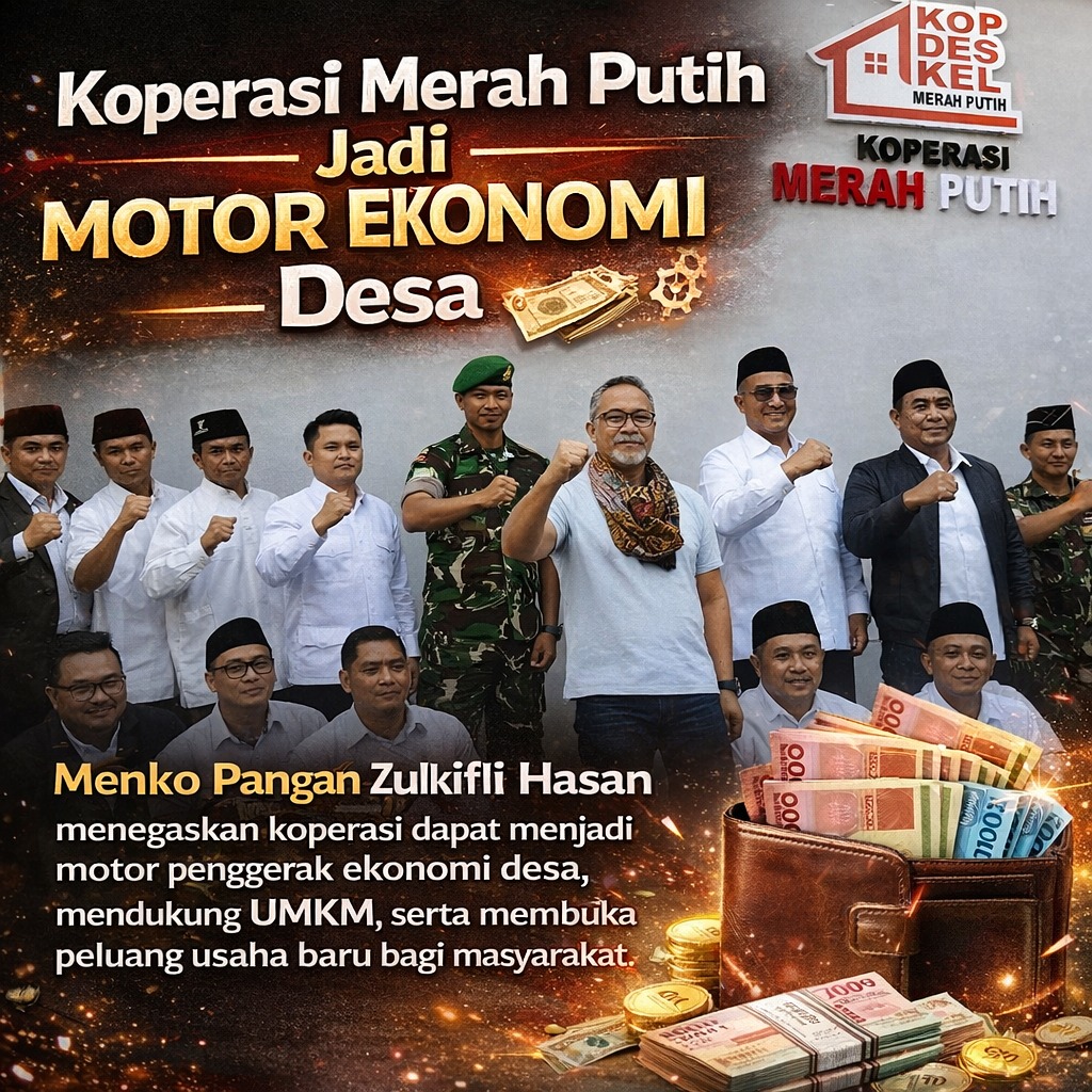 Program Koperasi Merah Putih (KMP) didorong pemerintah untuk memperkuat ekonomi desa #KoperasiMerahPutih