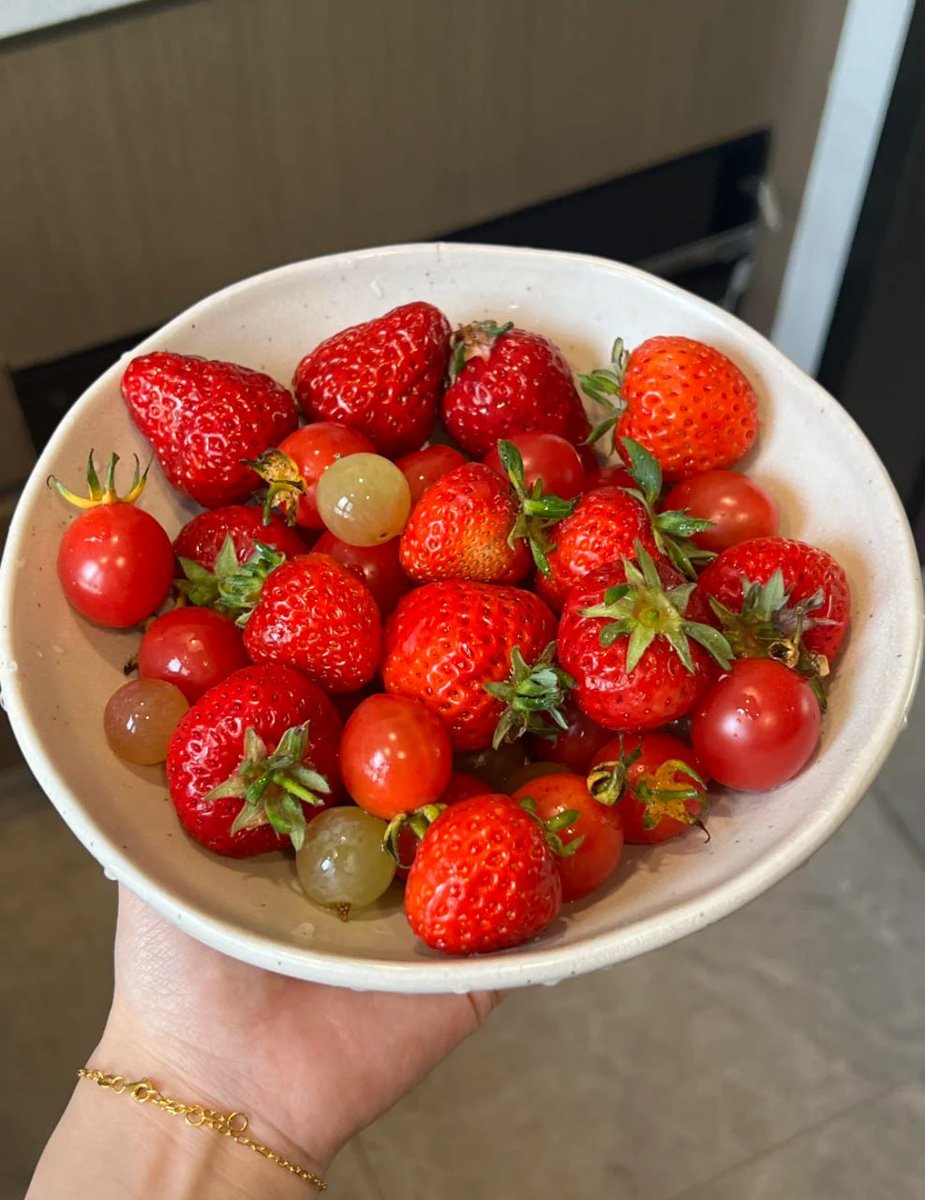 Whispering_o's tweet photo. Sweet and savory lunch vibes🍓🍅 Nothing beats the freshness of this berry-tomato combo🥰 https://t.co/4ofJbvmHAl