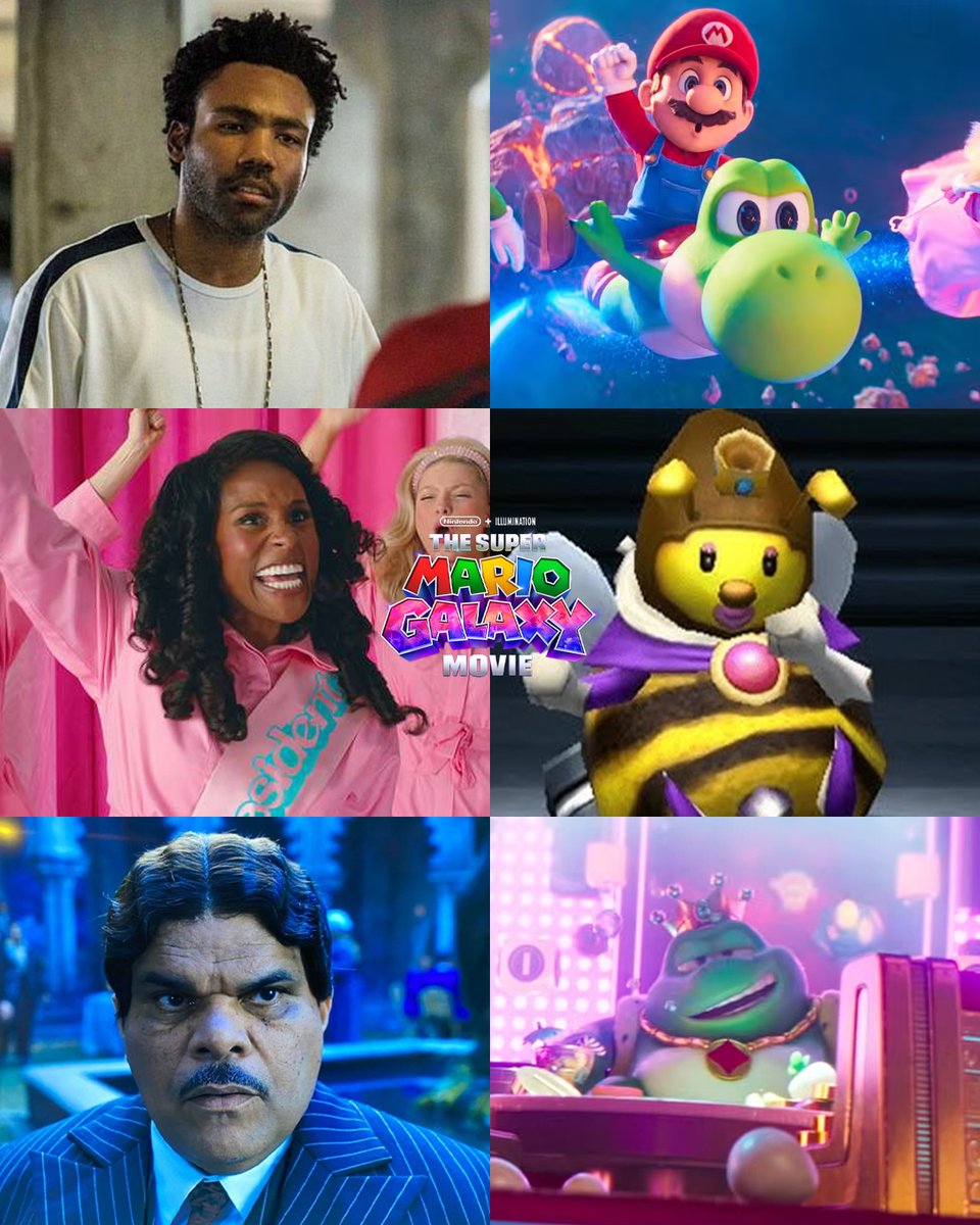 CoveredGeekly's tweet image. New 'The Super Mario Galaxy Movie' casting update

• Donald Glover is Yoshi
• Issa Rae is Honeyqueen
• Luis Guzmán is Wart
