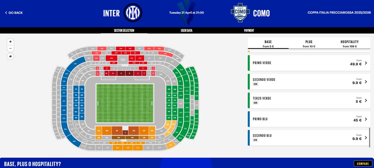 lbertozzi's tweet photo. Quer ver um jogo em San Siro pagando barato? Ainda tem ingressos em todos os setores para Inter x Como pela semifinal da Copa Itália. https://t.co/1QJIrRGQ2z