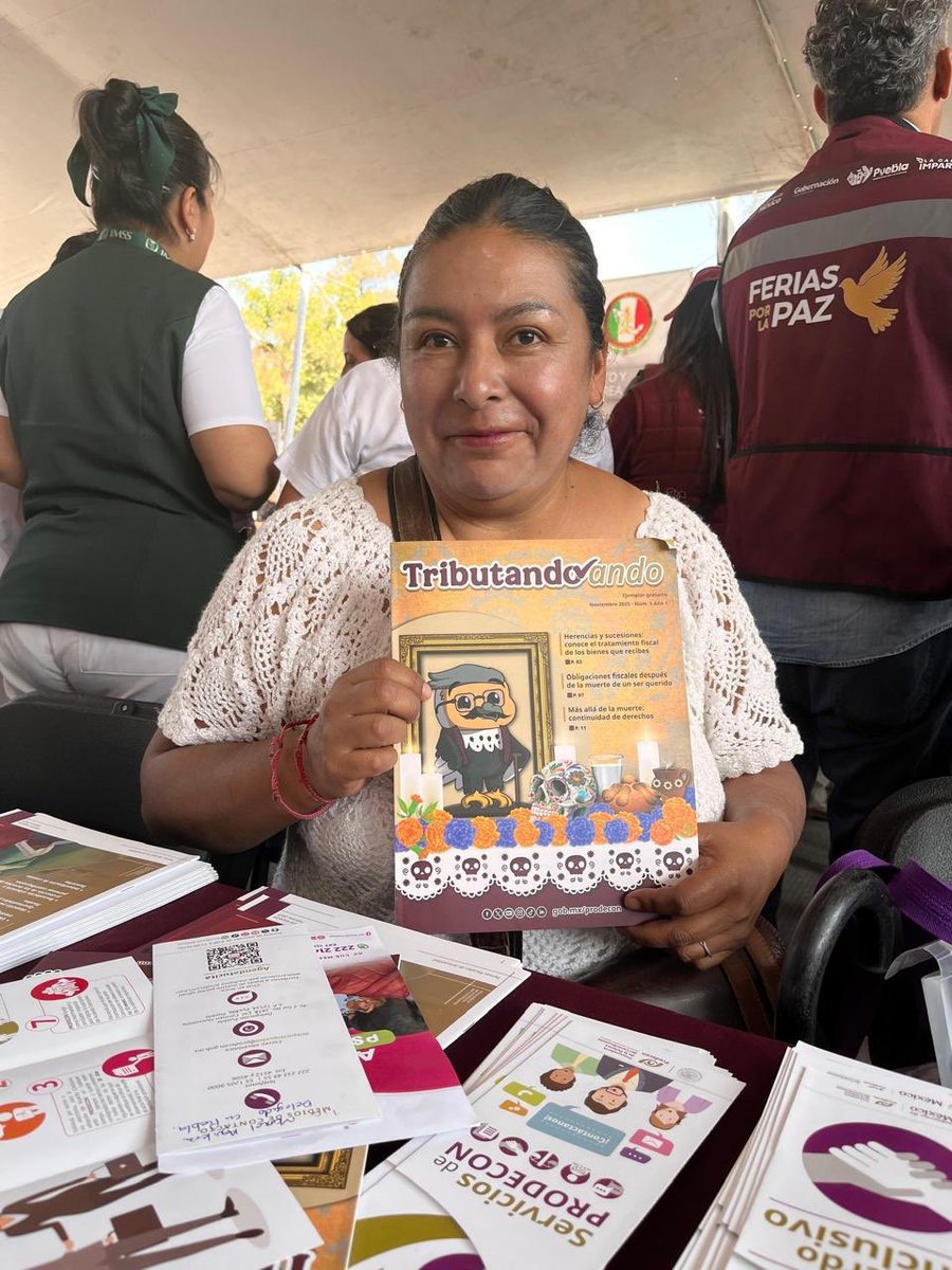 ProdeconMexico's tweet photo. En #PRODECON trabajamos a favor de la paz y la justicia social. 🤝

Participamos en la Feria por la Paz 🕊️en San Francisco Totimehuacán, Puebla, donde compartimos información y brindamos orientación sobre los servicios que la Procuraduría ofrece a las personas contribuyentes.

En este evento, impulsado por la Secretaria @rosaicela_ y Subsecretaria @RocioBarcenaM desde @SEGOB_mx, reafirmamos nuestro compromiso de trabajar con cercanía y colaboración para atender las causas estructurales que generan violencia en #México 🇲🇽 y contribuir a la construcción de un futuro más justo para todas y todos.

#ColaboraciónQueTransforma
#PorTiEstamosAquí