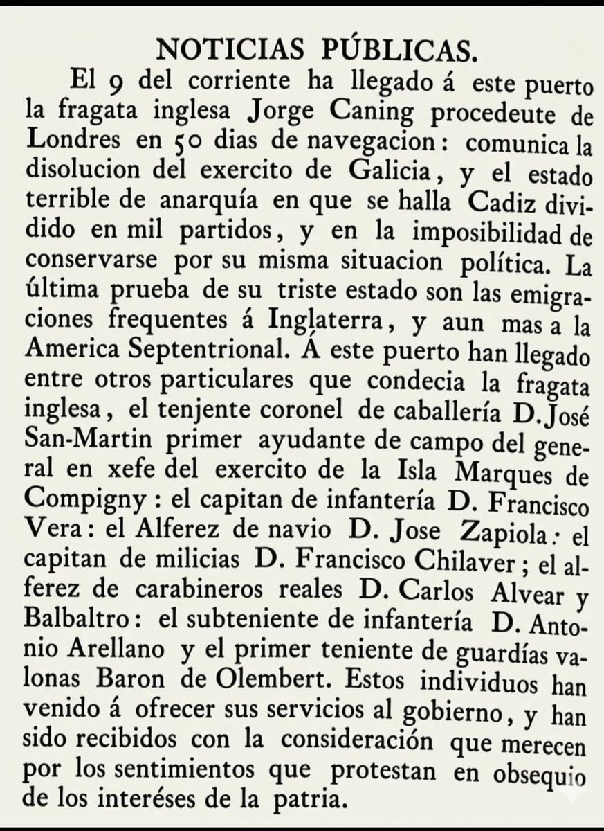 JuanHunterARG's tweet photo. El 9 de marzo de 1812, José de San Martín llegó a Buenos Aires desde Londres a bordo de la fragata George Canning para ofrecer sus servicios a la causa de la independencia hispanoamericana. https://t.co/if5gYARuDN