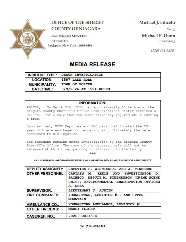 Niagara Sheriff tweet media