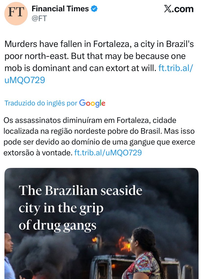 cassioolivveira's tweet photo. Após surgirem notícias de que Donald Trump vai classificar o Comando Vermelho e PCC como organizações terroristas, a imprensa internacional, como o Financial Times, já começou a se “preocupar” com a “segurança” do Brasil. Ou seja, já começou o lobby por uma intervenção militar no país.

Mas continuem aí achando que é maluquice…