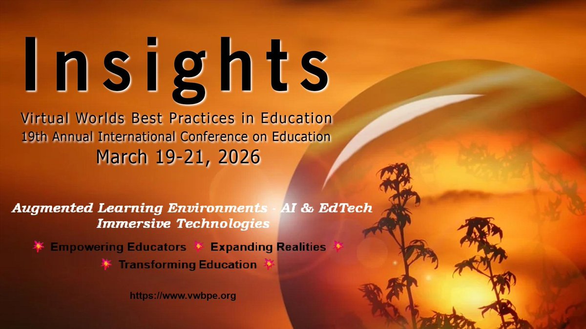 VWBPE: Virtual Worlds Best Practices in Education tweet media