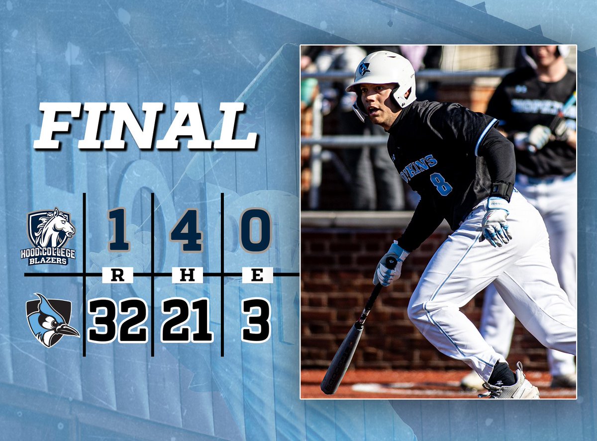 JHUBaseball's tweet photo. 𝗔𝗕𝗦𝗢𝗟𝗨𝗧𝗘 𝗔𝗩𝗔𝗟𝗔𝗡𝗖𝗛𝗘 🏔️

The Blue Jays route Hood 32-1‼️

🔹 Tied the program-record with 3️⃣2️⃣ runs 🔥

🔹 First game in JHU history, Hop has hit 2️⃣ grand slams in the same inning 🔥

🔹 It's the first time since 2003 Hop has hit 3️⃣ grand slams in a game 🔥

#GoHop https://t.co/ETi2uy0wsu