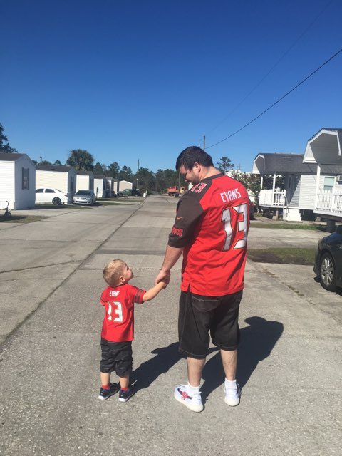 Had to break the news to my son today after school about Mike Evans. Cody Jr who is now 10 yrs old is also a big Mike Evans fan, even got him another Mike jersey for his birthday. He cried, which broke my heart. He wasn’t even sure who the 49ers are. Shit sucks. #WeAreTheKrewe