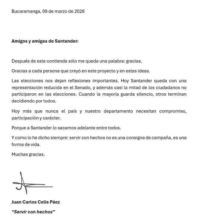 juancacelispaez's tweet photo. Después de esta contienda sólo me queda una palabra: gracias. Gracias a cada persona que creyó en este proyecto y en estas ideas. 

Aquí les dejo mi reflexión sobre estas elecciones. https://t.co/KoJJf2RnsD