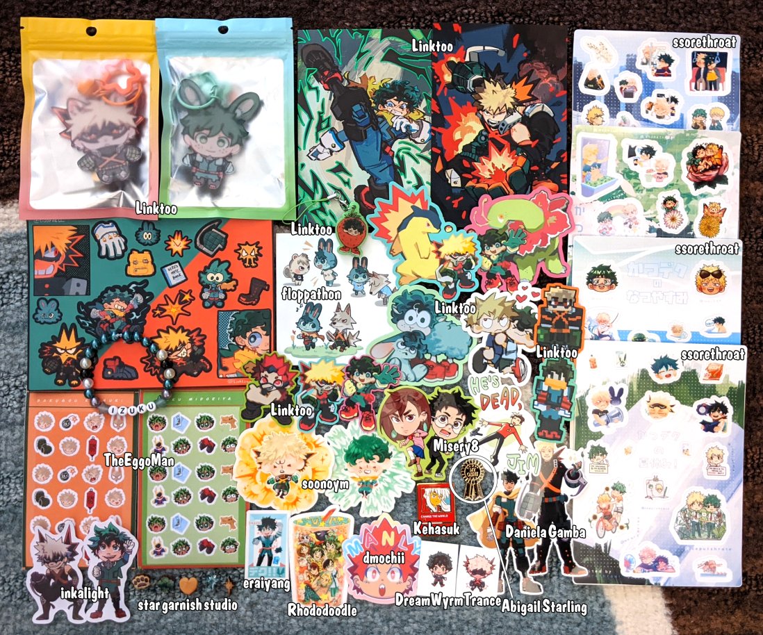 KiRAWRart's tweet photo. #MerchMonday
My massive trade haul from #ECCC26! This is what happens when you shove 400+ artists into the same room.. ๐
It was so wonderful to meet and chat with all of you! ๐ฅฐ
#Merchhaul #eccc #stickers https://t.co/B2xKTtK8qF
