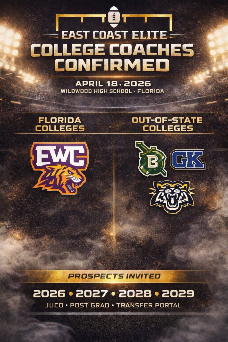 BigJohnjackson_'s tweet image. Thank you @CoachMcFatten for the invite to compete in your East Coast Elite camp! 

@SeanEperjesi @Andy_Villamarzo @tampafootballFL @sixstarfootball 
@Tos93 @CoachNorthNCSA 
@titansensor @RivalsHS 
#ECE