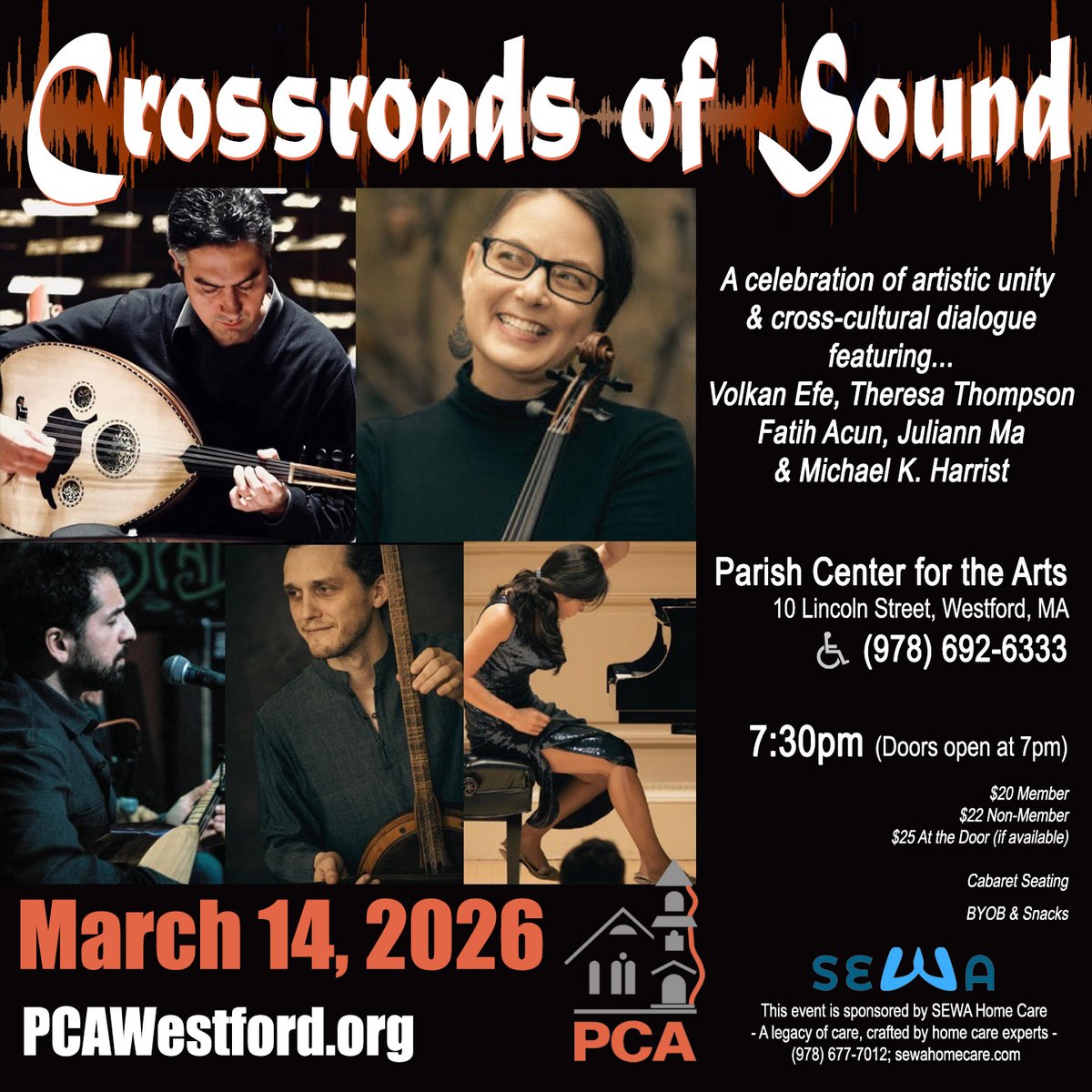 At the convergence of cultures and melodies,  where traditions intertwine and harmonies flourish, we invite you to  join us for an extraordinary musical experience - "Crossroads of Sound" at <a href="/PCAWestford/">Parish Center for the Arts (PCA)</a> this Saturday! 
Tix: parisharts.square.site/product/3-14-2…