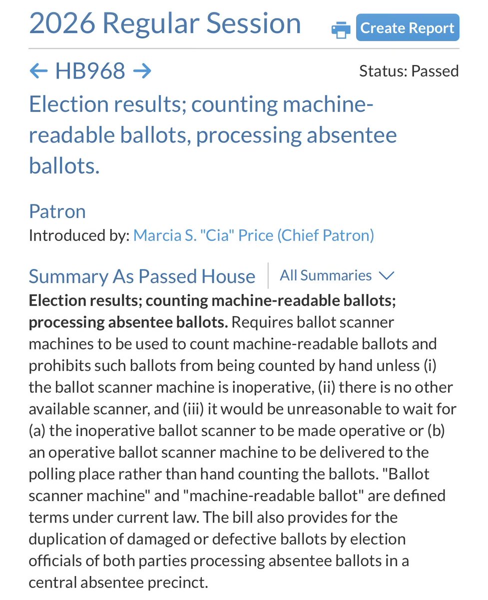 Remember that bill in Virginia to outlaw hand-counting election ballots?

Democrats just passed it.