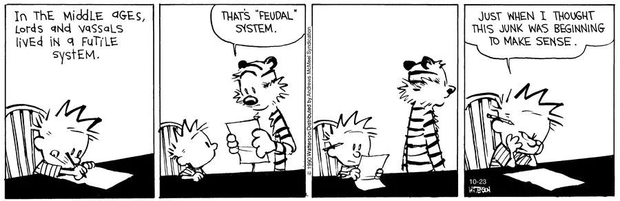Calvinn_Hobbes's tweet photo. School almost makes sense…
and then it absolutely doesn’t.
#CalvinandHobbes #HistoryClass https://t.co/OT8zALHgx6