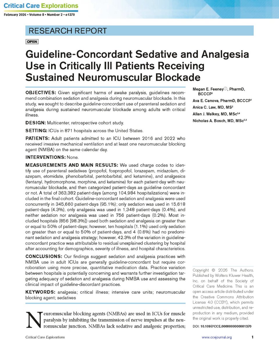 Critical Care Explorations tweet media