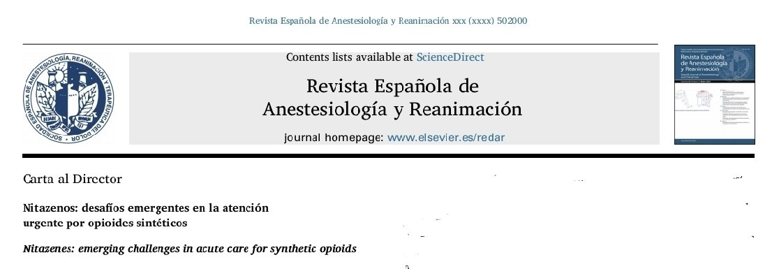 Revista Española de Anestesiología y Reanimación tweet media
