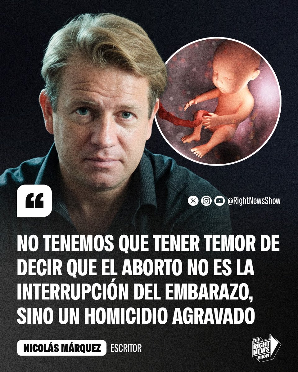 🚨🇦🇷 | El escritor derechista Nicolás Márquez: "No tenemos que tener temor de decir que el aborto no es la interrupción del embarazo, sino un homicidio agravado".