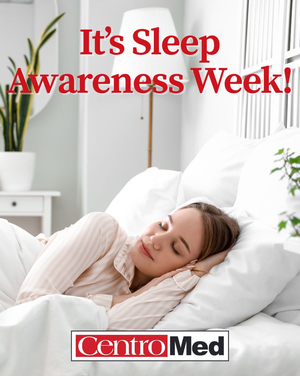 CentroMed_SA's tweet photo. Sleep Awareness Week is a good reminder that rest is not a luxury, it is essential. Getting enough quality sleep can improve your mood, focus, and overall health. If you are struggling with sleep, CentroMed is here to help you find solutions that work for you.

#centromedsa https://t.co/L8H5QpQzKG