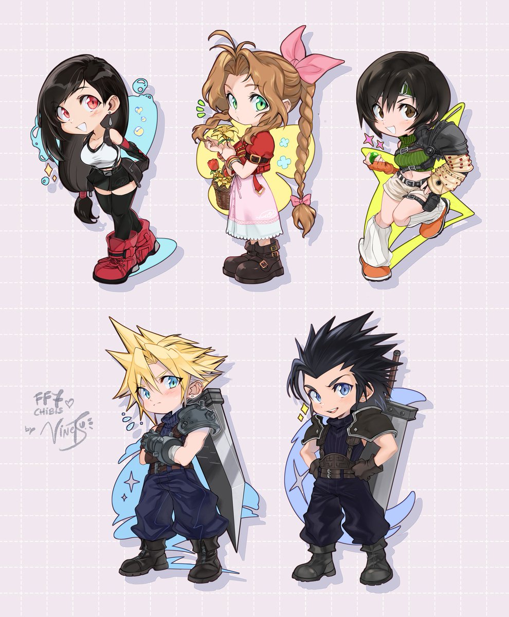 My #ff7 chibis so far!
I'd like to do more ⭐️