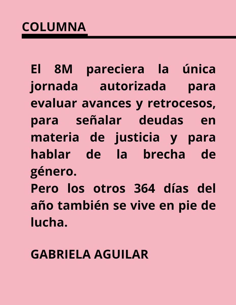El 8 de marzo abre la conversación sobre igualdad, pero el desafío sigue los otros 364 días.
En Punto Ciego reflexiono sobre la brecha de género, el trabajo no reconocido y las oportunidades que aún faltan.
Lean: “Los otros 364 días”.
#PuntoCiego #8M #Igualdad
