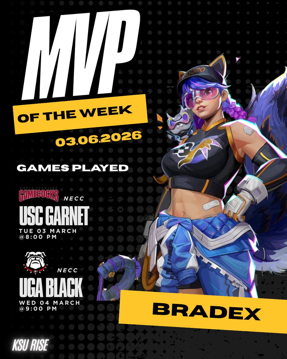 Nice job to last week's MVPs!
#MVP #ksu