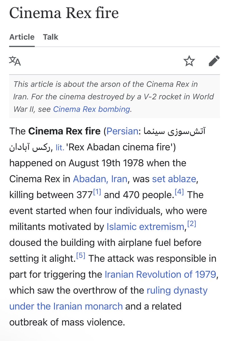 The Islamic Regime in Iran has a long history of false flag operations

Going all the way to its origin when it’s supporters started a fire

And then the future Ayatollah blamed the Shah