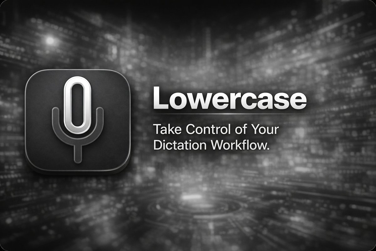 Lowercase_click's tweet photo. Stop typing.

Start speaking.

https://t.co/UTAE44vOeU — a simple dictation tool that turns your voice into perfect text.

Write notes, emails, and messages just by speaking.

Try it:
 https://t.co/oxOjtKYmF1 https://t.co/vniCgHq3E7
