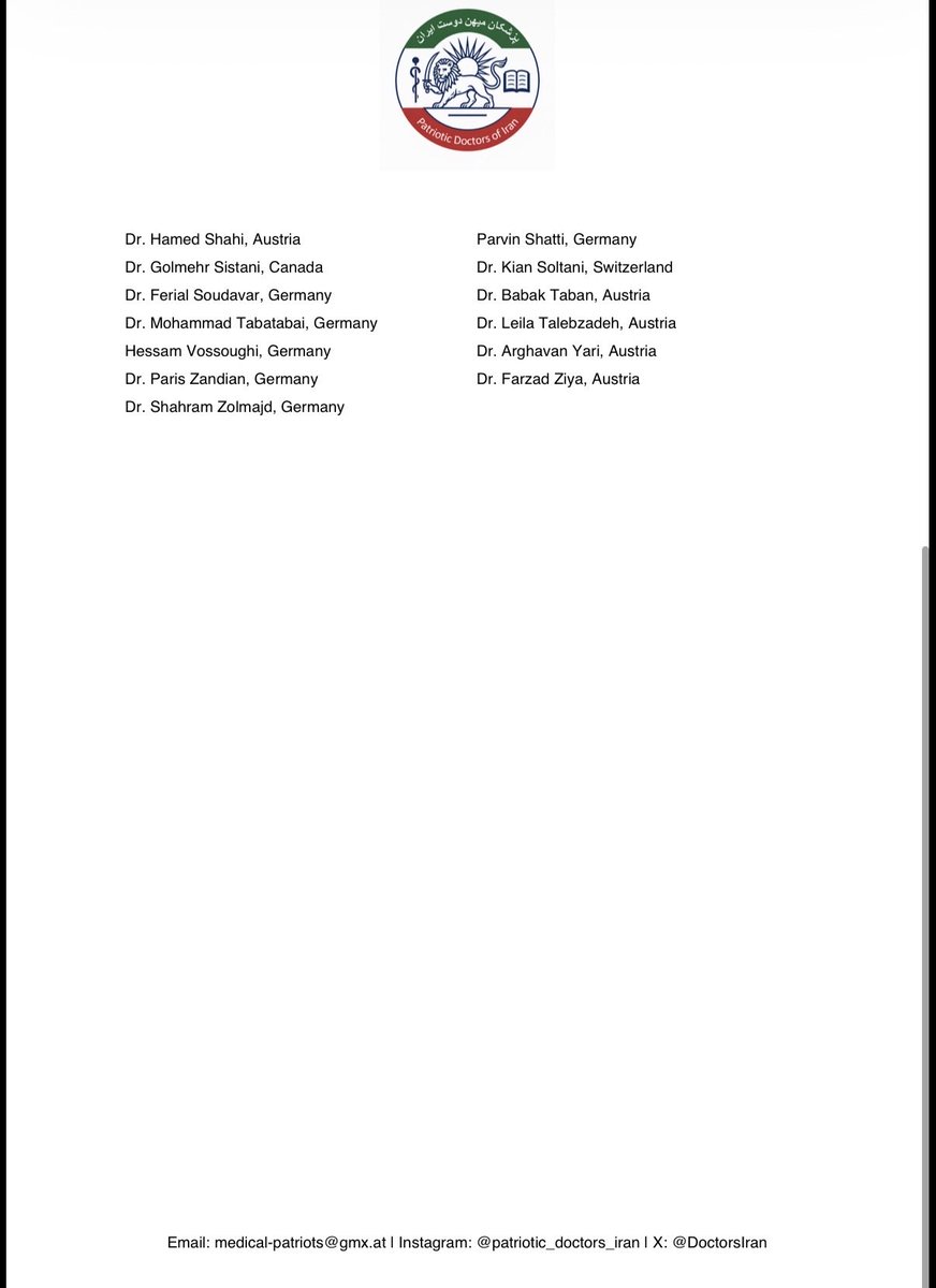 Patriotic_Doctors_Iran tweet media