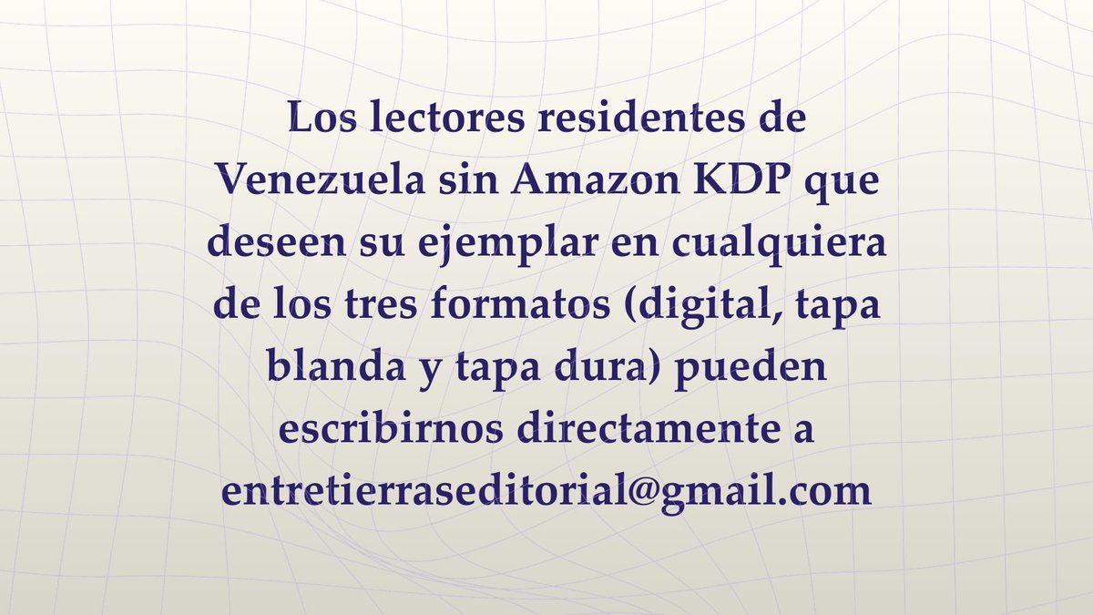 Entretierras Editorial tweet media