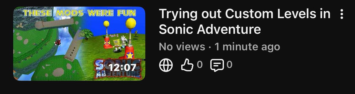 FlisterMare's tweet photo. New Video Drop: Trying out Custom Levels in Sonic Adventure https://t.co/eSKcq24tA3 https://t.co/a8WAmVs1AT