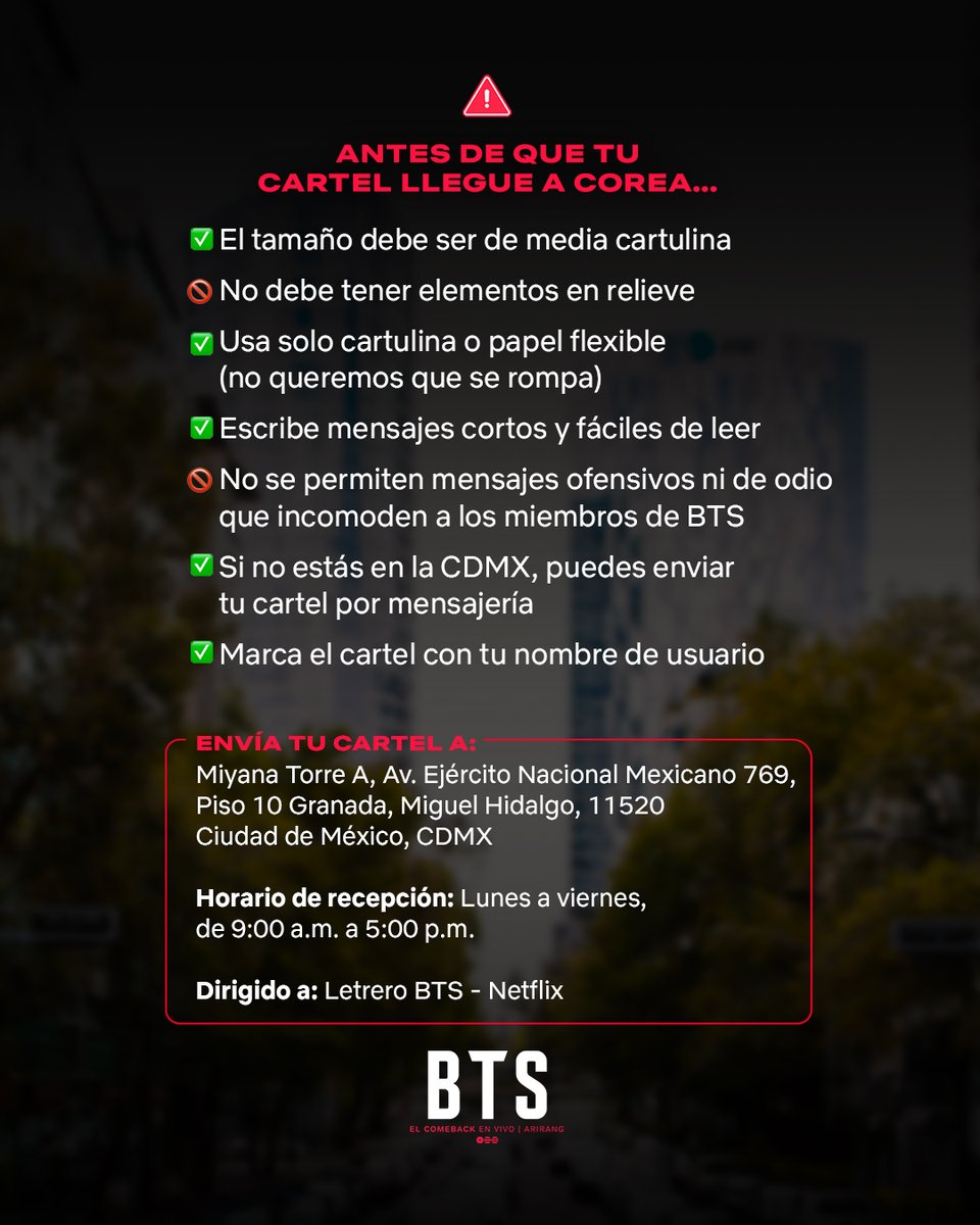 🇰🇷‼️TU CARTEL PUEDE LLEGAR HASTA COREA‼️🇰🇷 Lee todas las recomendaciones y envíanos tu cartel 📦 tienes hasta el viernes 13 de marzo para hacérnoslo llegar. Consulta todas las indicaciones en el posteo.☝🏼