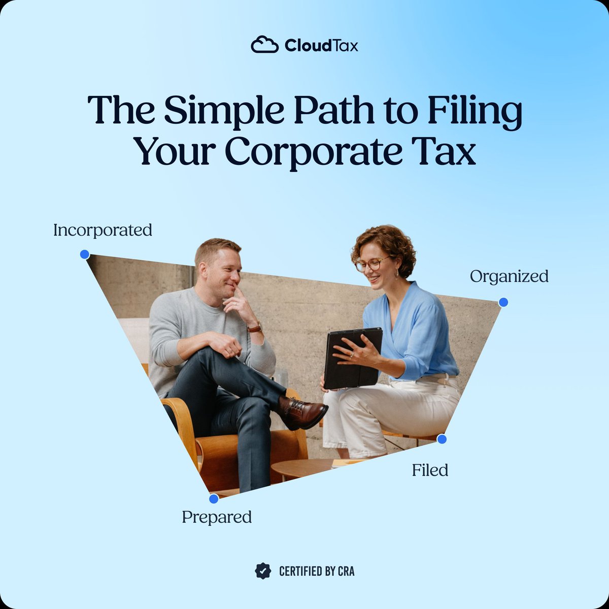 Corporate tax filing can feel confusing when the process isn’t clear.

CloudTax T2 Basic helps owner-managed corporations prepare and file their corporate tax return online with a simple step-by-step workflow.

Learn more
cloudtax.ca/t2-basic

#CloudTax #CorporateTaxCanada