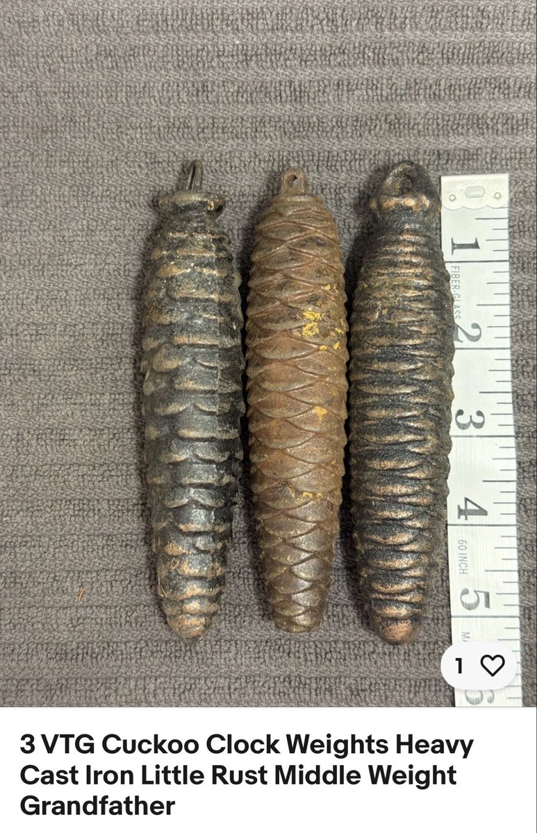 artphind's tweet photo. @Mr_Husky1 As I mentioned prior they’re weights from a grandfather/cuckoo clock, here’s some pictures for you https://t.co/sUZOErp9ZW