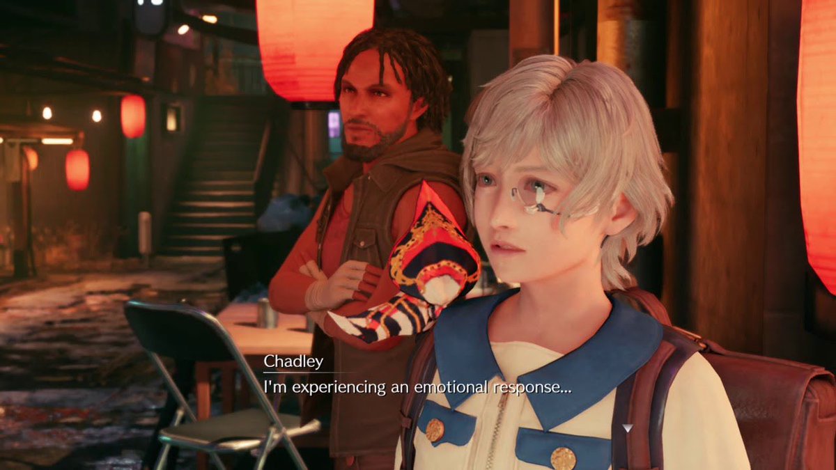 CloudfanStrife's tweet photo. Reminder that Chadley had an emotional response seeing Cloud Strife in a dress https://t.co/annD6sRNr6