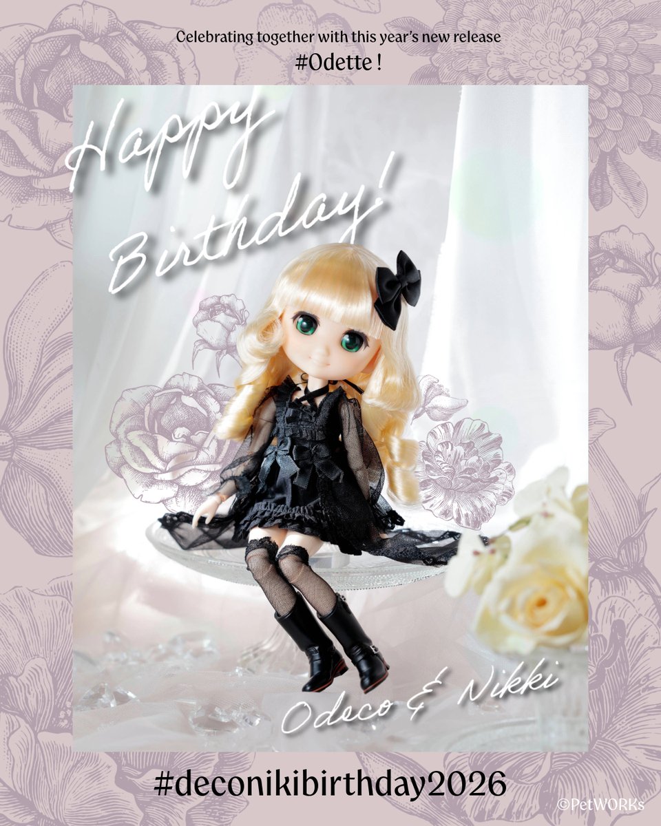 pwdoll's tweet image. Today, March 21, is Odeco-chan &amp;amp; Nikki’s birthday.
🎉 HAPPY BIRTHDAY Odeco-chan &amp;amp; Nikki 🎉

Celebrating together with this year’s new release, #Odette !

#deconikibirthday2026 #deconiki #でこニキ #おでこちゃんとニッキ
