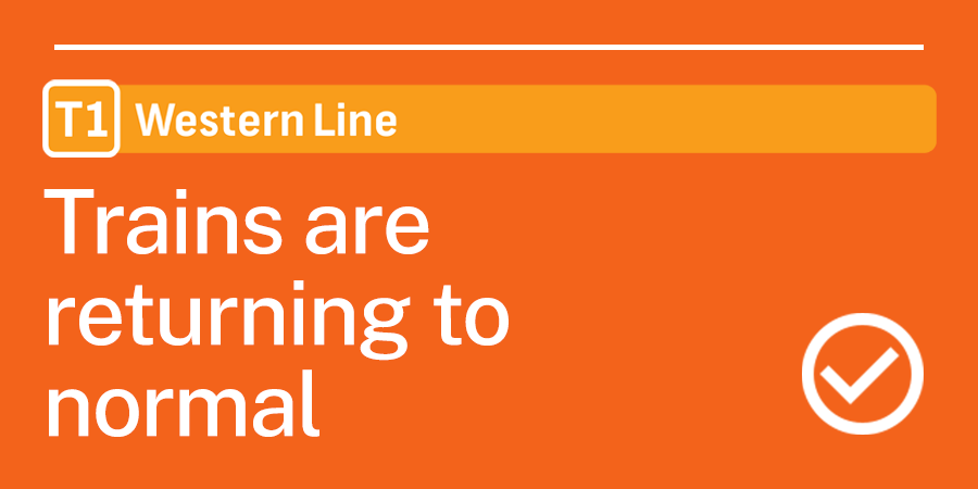 T1SydneyTrains's tweet image. #WesternLine services are returning to normal ✅