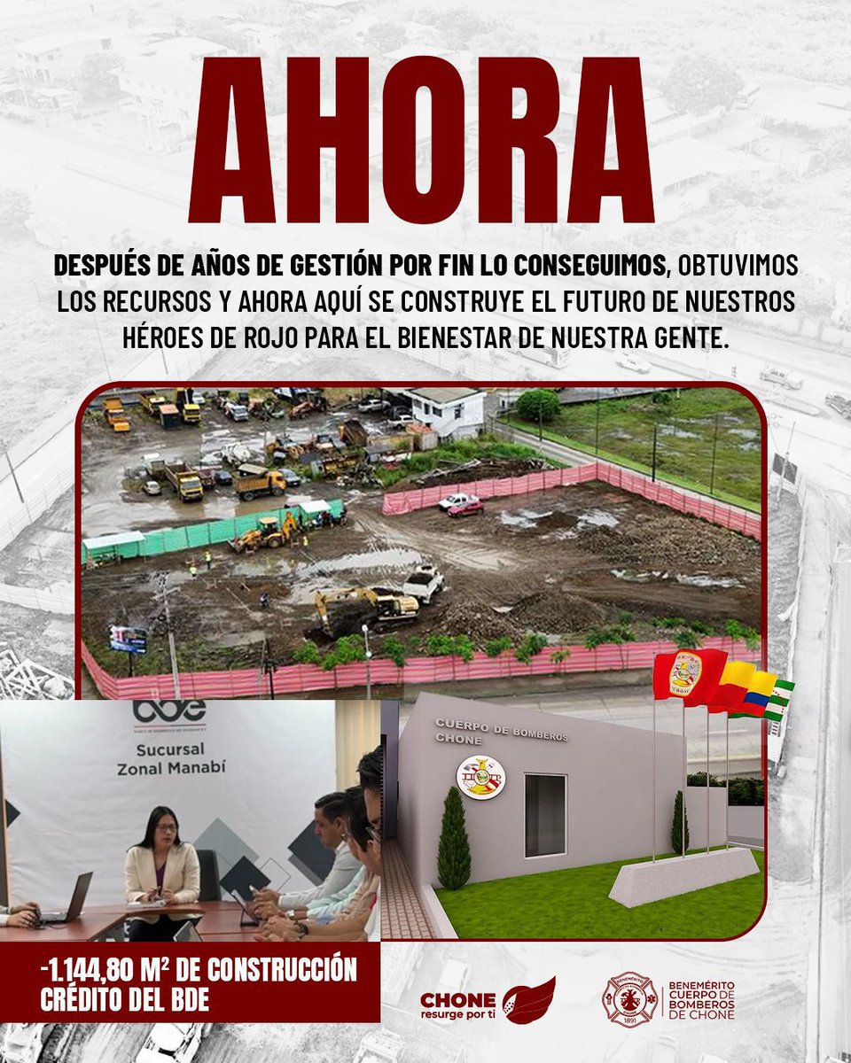 #GADCHONE || Una obra planificada que cambiará la historia de las familias chonenses. 👨‍🚒🧯