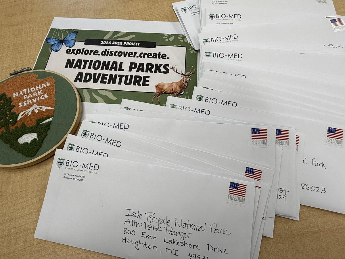 Third graders were ecstatic to write to a ranger at the national park they picked.   They can't wait to get letters and park information back from <a href="/NatlParkService/">National Park Service</a> ! #ourBMSA #OAISS