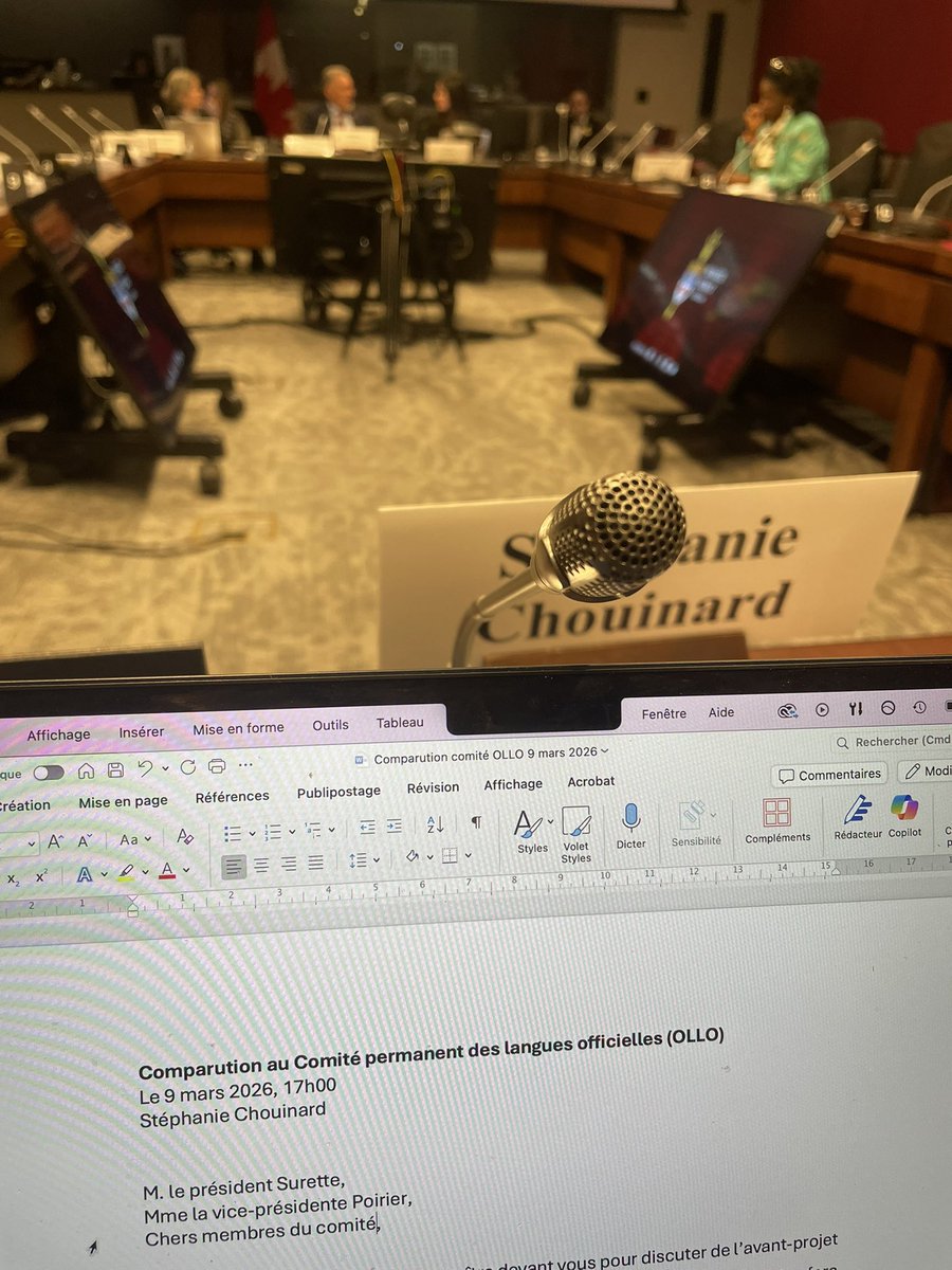 DrSChouinard's tweet photo. Sortir de mon congé de maternité pour redevenir prof Chouinard, le temps d’une comparution au comité #OLLO dans le cadre de l’étude de l’avant-projet de règlement de la partie VII de la LLO. Merci au comité pour cette invitation. https://t.co/tyAfm4qNBq